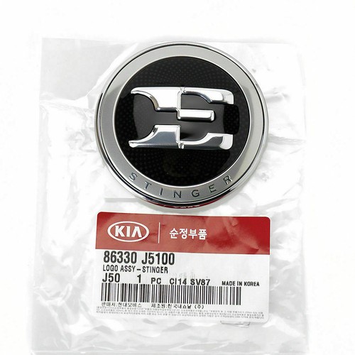 Genuine Front Hood Top E Logo Emblem Badge 86330J5100 for Kia Stinger 17+ - Picture 2 of 3