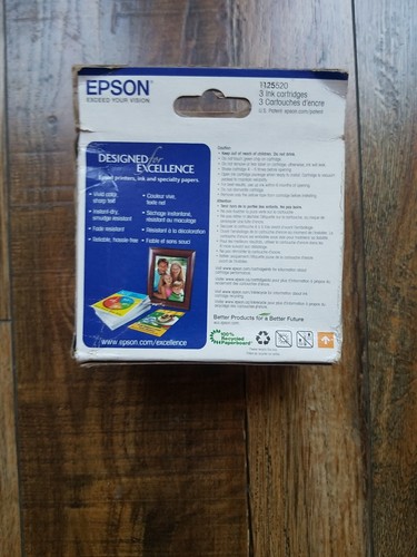 Genuine Epson 125 Cyan Magenta & Yellow Ink Cartridges NEW EXP 03/2020 #T - Picture 4 of 6