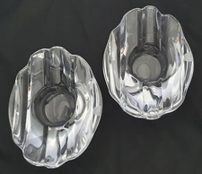 wundersch&ouml;nes  schwedisches Teelichthalter-Paar / Glas / Orrefors