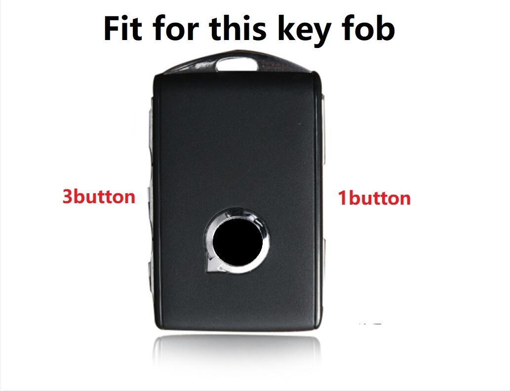 Silver Remote Key Fob Cover Case For Volvo XC40, XC60, S60, S90, XC90, V60, V90, C40 (T5, T6, T8)