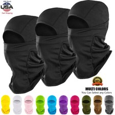 1/3Pack Balaclava Face Mask Adjustable Breathable Windproof UV Protection Hood