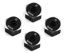 Samix Element Enduro Aluminum Hex Adapter (Black) (4) (8mm) [SAMEND-6063-8-BK]