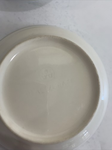Set of 4 Pfaltzgraff Sky Pattern, 6" Soup Bowls Off-White Blue Bands - Picture 3 of 8