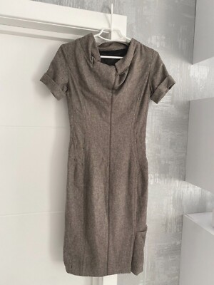 silver midi dress with sleeves Silver Long Sleeve Midi Dress