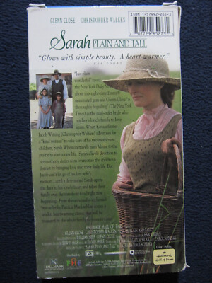 Sarah Plain & Tall [VHS] Christopher Walken Glenn Close