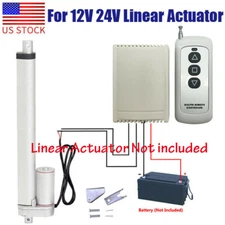 Wireless Remote Control Kit for DC 12V 24V Linear Actuator Motor Controller 