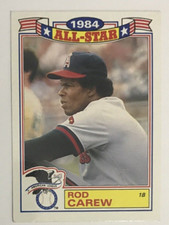 Rod Carew 1985 Topps Rack Pack Glossy All-Star #13 MLB Baseball Insert Card HOF