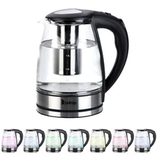 1200W Electric Glass Water Kettle Coffee Hot Water Maker Tea 1.8L BPA Free LED