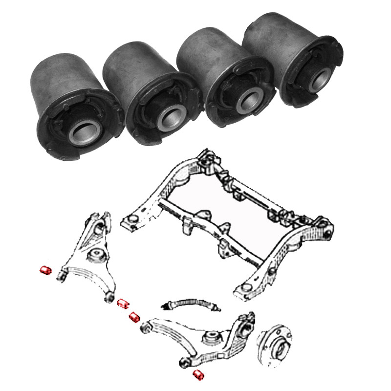 Silentblocs des bras arrières pour Renault Kangoo I 4x4, Scenic I RX4