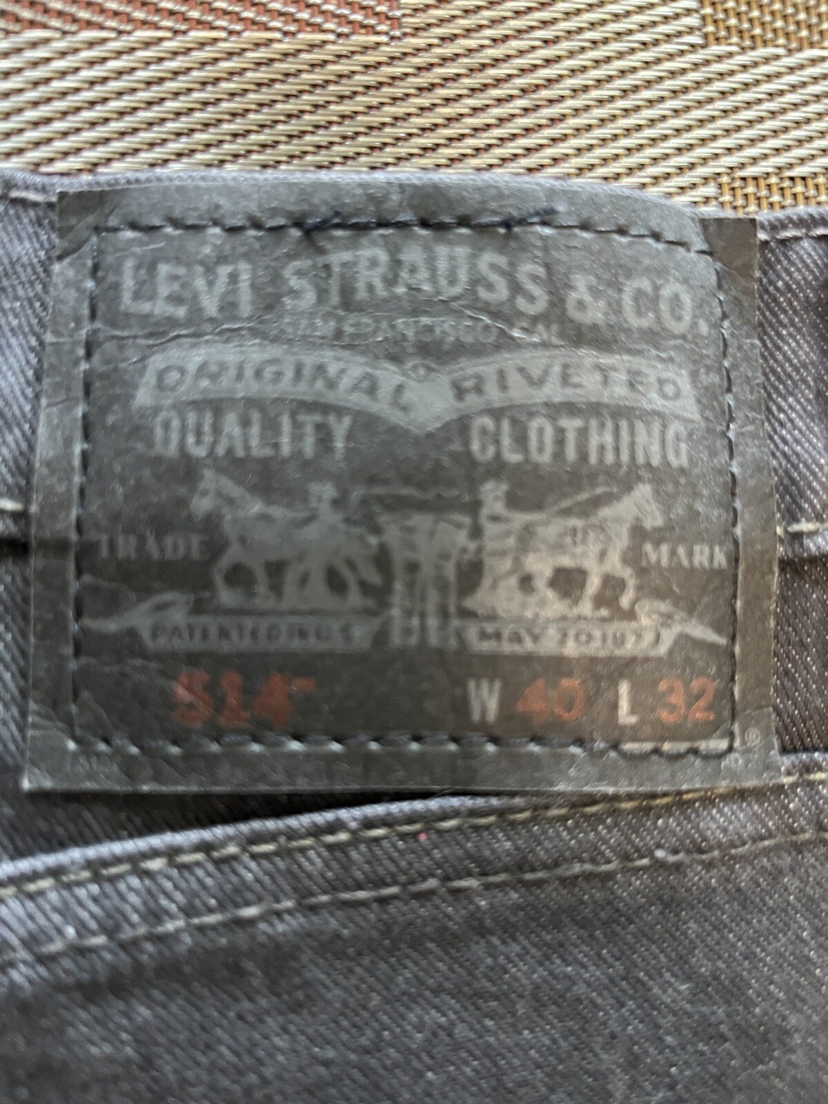 Levi&rsquo;s Men&rsquo;s 514 Straight Flex Fit Black Charcoal Gray Jeans Pants 40x32