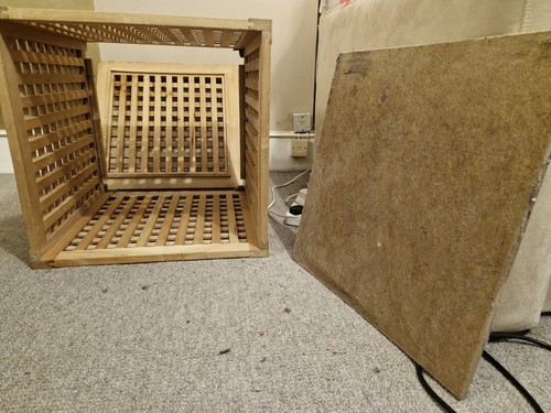 IKEA HOL SOLID WOOD SIDE TABLE STORAGE BLANKET OTTOMAN TOY CHEST RECORDS BOX - Picture 7 of 9