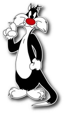 SYLVESTER THE CAT CARTOON LOONEY TUNES DECAL STICKER USA TRUCK VEHICLE WINDOW