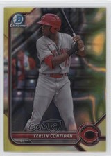 2022 Bowman Draft Chrome Yellow Lava Refractor 30/75 Yerlin Confidan pe8