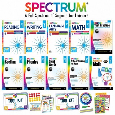 Grade 1 Spectrum Workbook Bundle 10 Subjects Homeschool 1st Curriculum