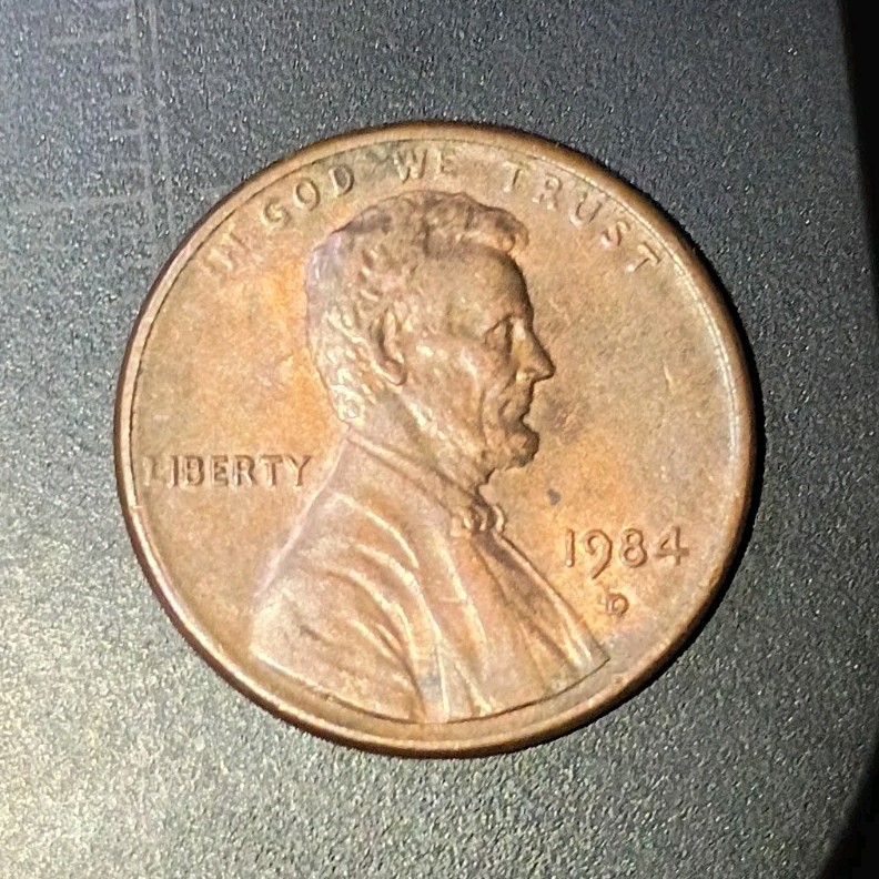 1984-D Lincoln Memorial Small Cent Penny, Circulated BN Business Strike Denver