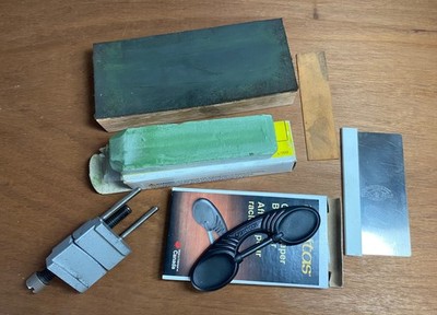 Lot of Used Sharpening Related Tools Veritas Burnisher Strop Honing Guide etc.