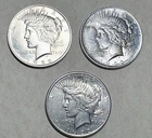 LOT OF (3) 1922 Philadelphia Mint 90% Silver Peace Dollars- AU/BU-FREE SHIPPING!