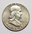 1958-P FRANKLIN HALF DOLLAR Light Toned BU   #10B87