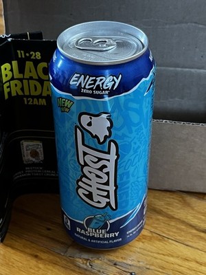 EMPTY - - -  Ghost Energy Blue Raspberry Drink 2025 Can - Empty - USA Release