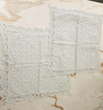 Monsoon Light Duck Egg Cushion Covers Tiny beads edges. 40 x 40 cm