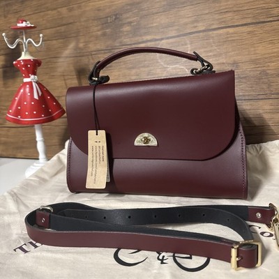 Cambridge Umhängetasche Handtasche The Daisy Oxblood volle Größe neu mit Etikett