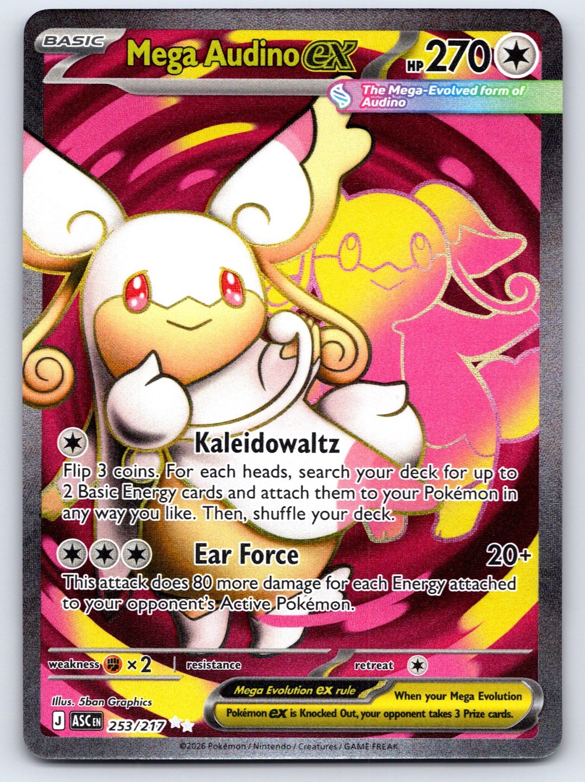 Mega Audino ex 253/217 ME: Ascended Heroes NM