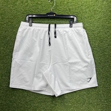 Gymshark Shorts Mens XL Slim Fit White Arrival 7  Linerless Gym Running NWT