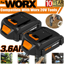 2pack 3.6Ah For WORX 20V Lithium-ion Battery 20 Volt WA3520 WA3525 WA3575 WG155