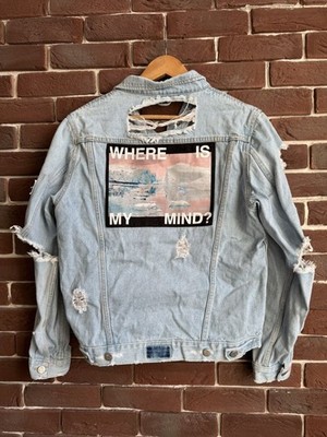 Misbhv Denim Jacket Where Is My Mind Distressed Small