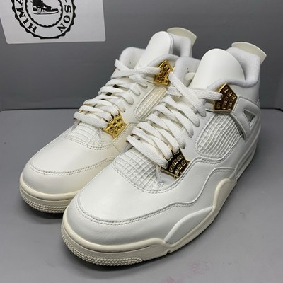 Air Jordan 4 Retro Metallic Gold Size 11.5 Womens Men Sz 10 AQ9129