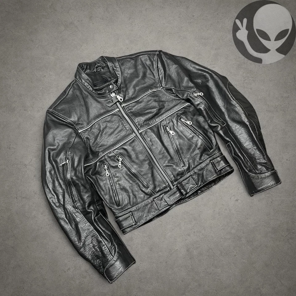 X element Leather Biker Jacket Medium Black Women's - Image 2 of 4