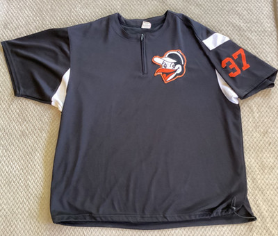 Baltimore Orioles Retro 1962/63 Logo Patch #37 A4 Men's Warmup Shirt XL