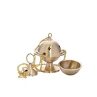 Brass hanging resin censer incense burner clergy handmade thurible polished 1545