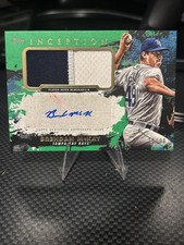 2021 Topps Inception - Autograph Patch Brendan McKay #APC-BM Green /99 (AU, MEM)