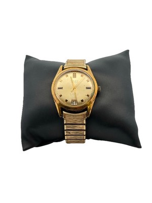 1960's Gruen Precision 17 Jewels Automatic GoldTone Champagne Dial Working Watch