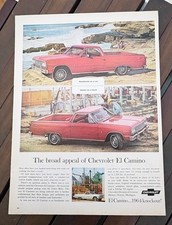 Chevrolet El Camino Vintage Print Ad 1960s Car Truck General Motors Detroit MI