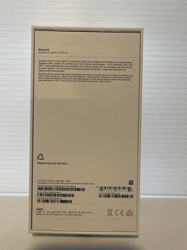 Apple iPhone 13 Midnight Blue/Black - EMPTY BOX ONLY 128GB - Zdjęcie 2 z 3