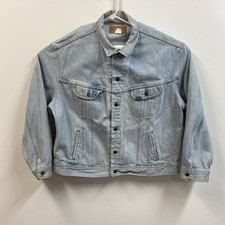 Vtg Lee Riders Denim Jacket Mens 2xl Light Wash Made In USA