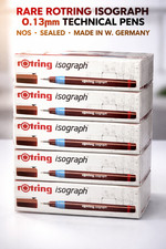 ROTRING ISOGRAPH 0.13mm NOS FACTORY SEALED MA...
