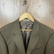 Joseph Abboud Sport Coat Mens 42R Brown Wool Nylon Three Buttons USA Made
