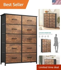 10-Drawer Storage Unit with Adjustable Feet - Chic Organizer for Every Home