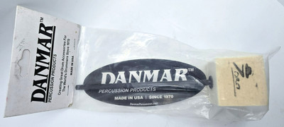 Danmar - 206S - Bass Drum Beater - Zoro Model - White Felt, Square, Black Shaft