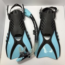 Snorkel And Fins Diving W/ Bag Adults Size M