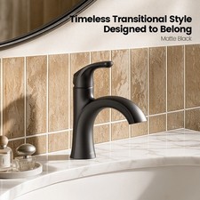 JOMOO Single Handle Bathroom sink Faucet NSF Matte Black