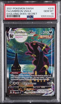 2021 POKEMON SWORD & SHIELD EVOLVING SKIES SECRET FULL ART/UMBREON