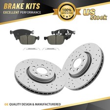 Front Drilled Brake Rotors Brake Pads for Volvo XC90 2010 2011 2012 2013 2014