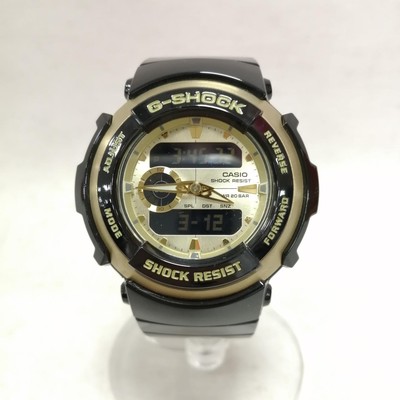 G-SHOCK Model G 300G Black x Gold CASIO Used - Excellent condition From Japan