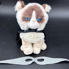 Gund Grumpy Cat Superhero Cape Mask Plush Mini 6  Stuffed Animal Toy