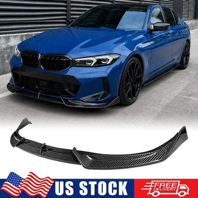For 23-26 BMW G20 320i 330i M-Sport M340i V-Style Carbon Look Front Bumper Lip