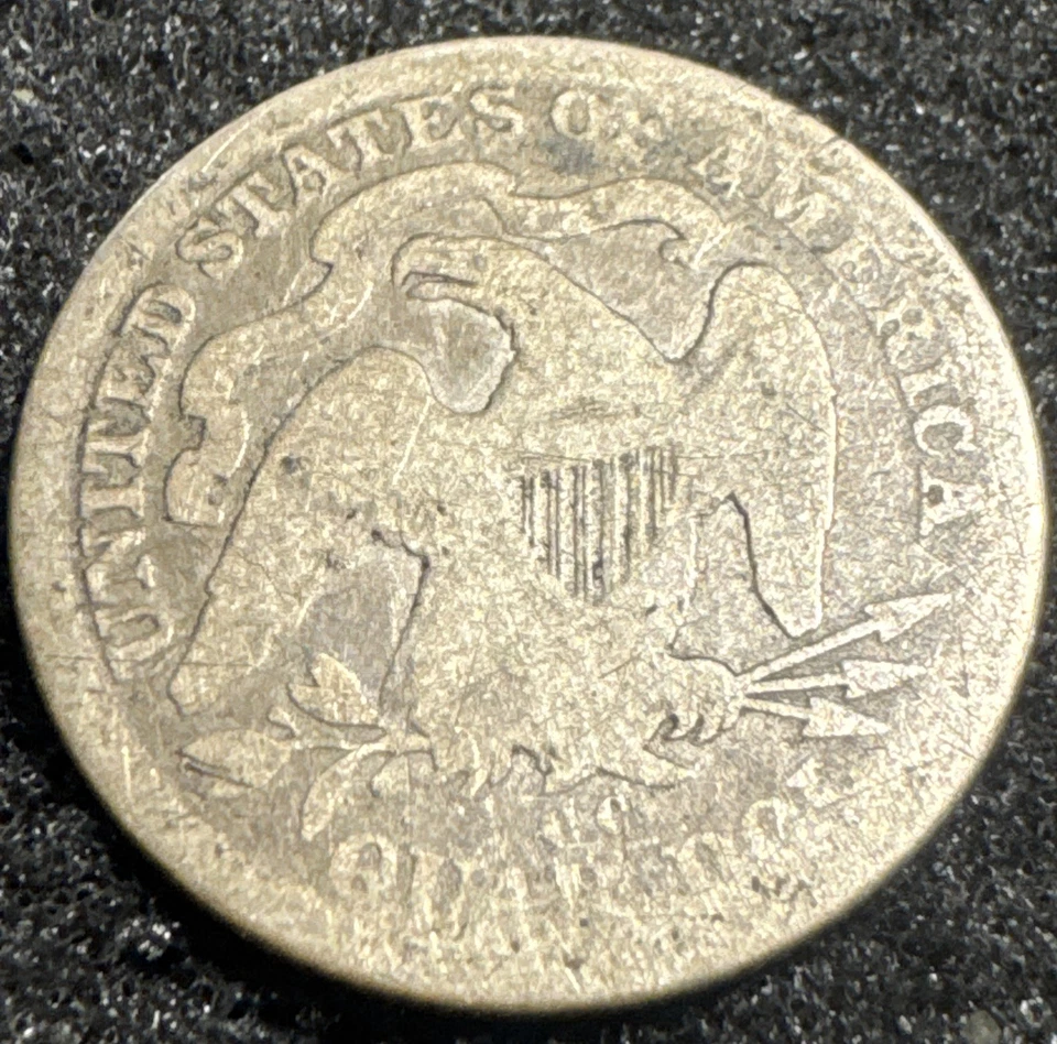 1877CC Seated Liberty Quarter Dollar Silver - Image 2 of 4